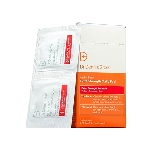 Dr. Dennis Gross Alpha Beta Extra Strength Daily Peel: for Oily Skin, Uneven Tone or Texture, Wrinkles or Enlarged Pores (30 Treatments) Beauty & Personal Care Dr Dennis Gross