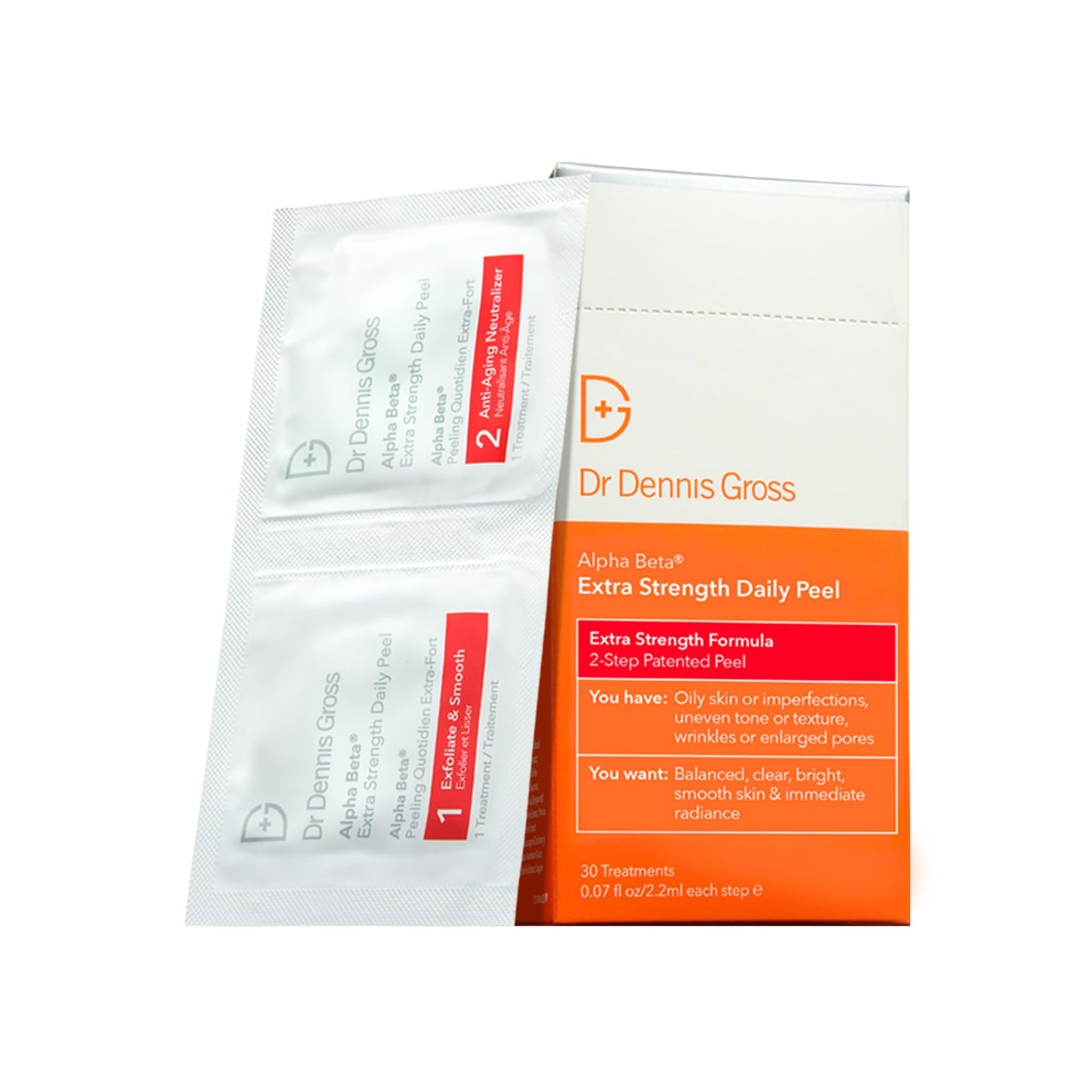 Dr. Dennis Gross Alpha Beta Extra Strength Daily Peel: for Oily Skin, Uneven Tone or Texture, Wrinkles or Enlarged Pores (30 Treatments) Beauty & Personal Care Dr Dennis Gross