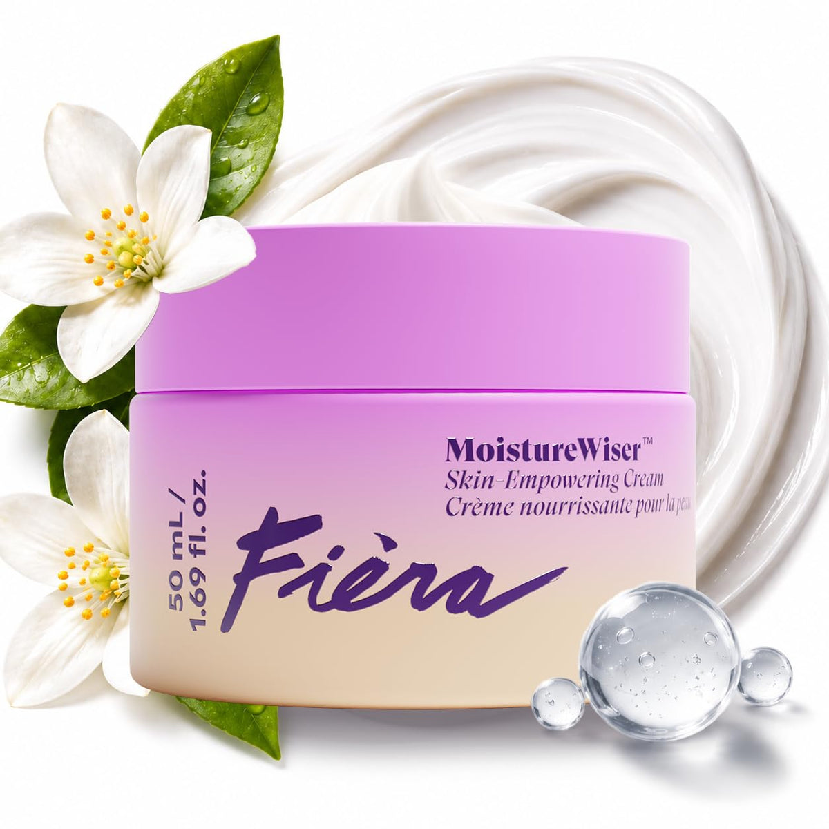 FIÈRA MoistureWiser Face Moisturizer for Mature Skin - Hydrating Face Cream with Peptides & Niacinamide - Facial Moisturizer for Day & Night Use