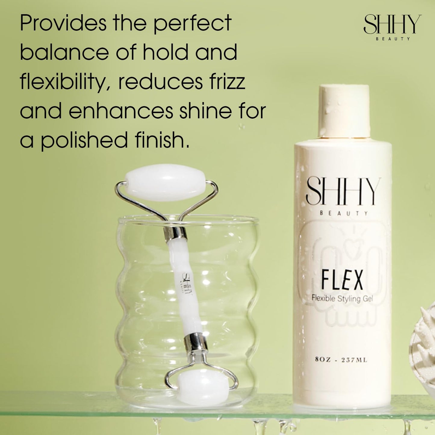 SHHY BEAUTY FLEX Styling Gel, Lightweight Vegan Hair Styling Gel with Flaxseed Oil, Banana Extract, and Hibiscus Flower Extract, Natural Hold, Frizz Beauty & Personal Care SHHY BEAUTY