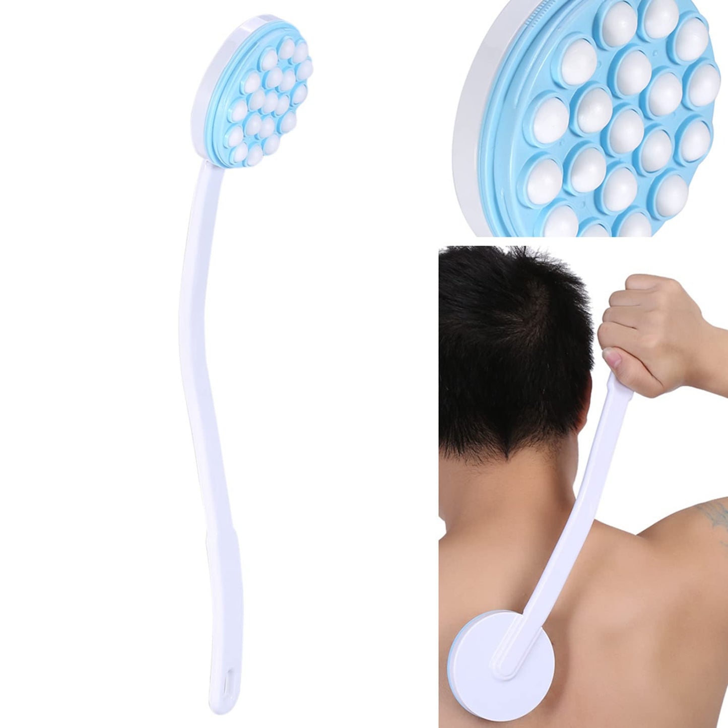 Back Lotion Applicator and Massager, Handheld Self Moisturizer Cream Lotion Applicator, Body Leg Bath Lotion Applicator For Back Brush Massager Beauty and Personal Care YUYTE
