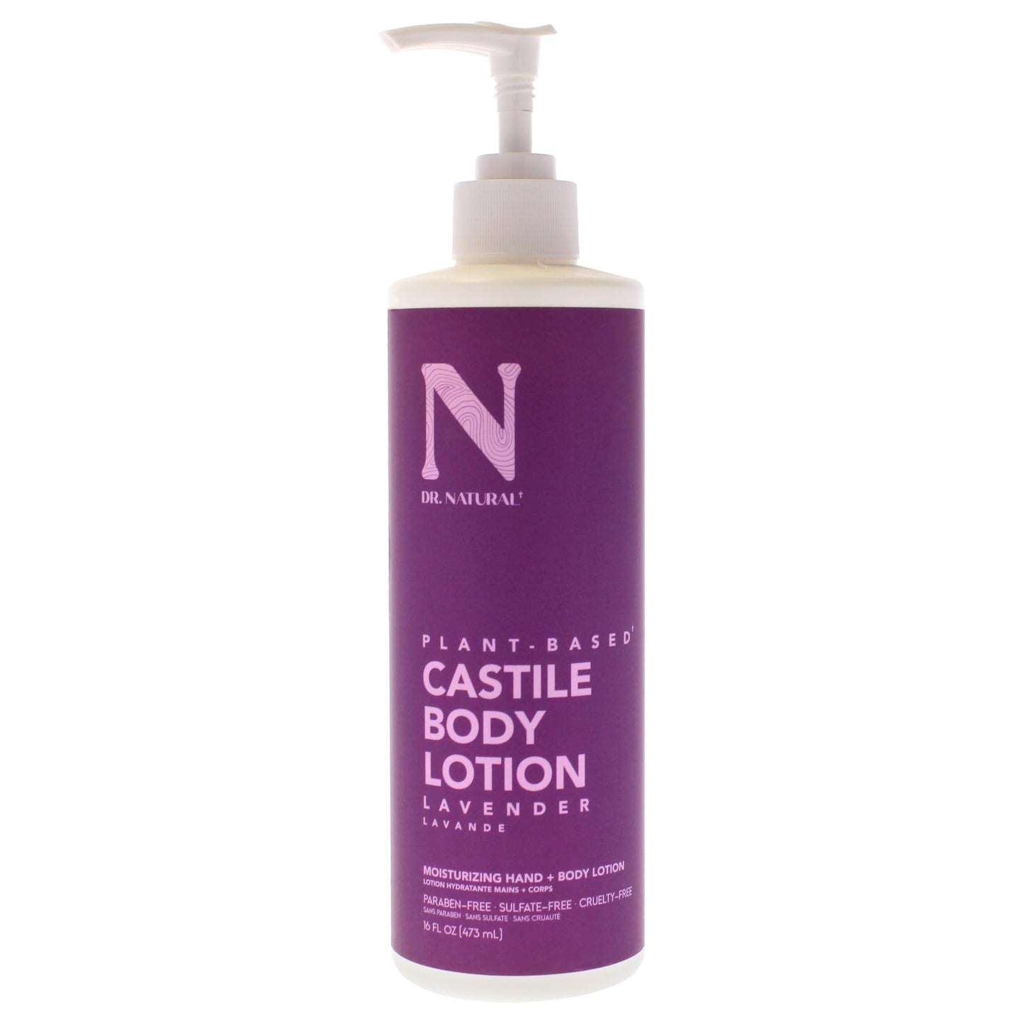 Dr. Natural Castile Body Lotion - Deeply Moisturizing Body Butter with Shea Butter - Lotion for Women and Men - Cruelty Free - Lavender - 16 oz Beauty & Personal Care Dr. Natural