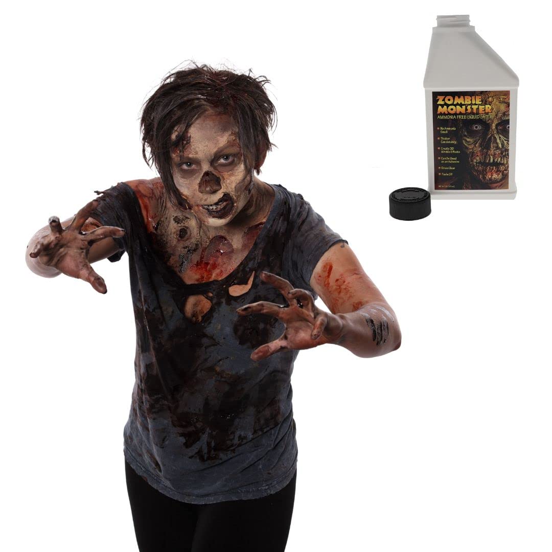 FX Zombie Ammonia Free Liquid Latex (2 Pack) For Halloween Costume, Zombie, Vampire, Monster Make Up & Dress Up, Special Effects, Parties and Cosplay Beauty & Personal Care Liquid Latex Fashions