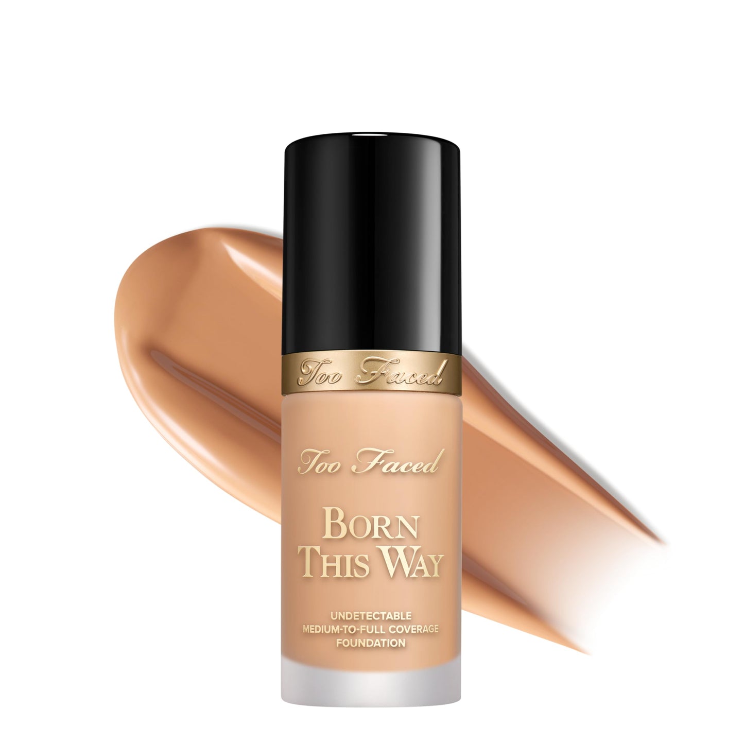 Too Faced Born This Way Natural Finish Longwear Liquid Foundation | Medium-To-Full Coverage | Hydrating + Oil Free, 1.01 fl. oz. Beauty & Personal Care Too Faced