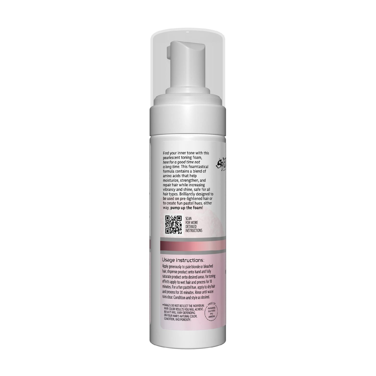 Splat Brilliant Toning Foam, Rose Gold, 5 oz., Hair Toner Lasts Up to 10 Washes, Weightless Conditioning Foam Increases Vibrancy and Shine, Vegan Beauty & Personal Care Splat