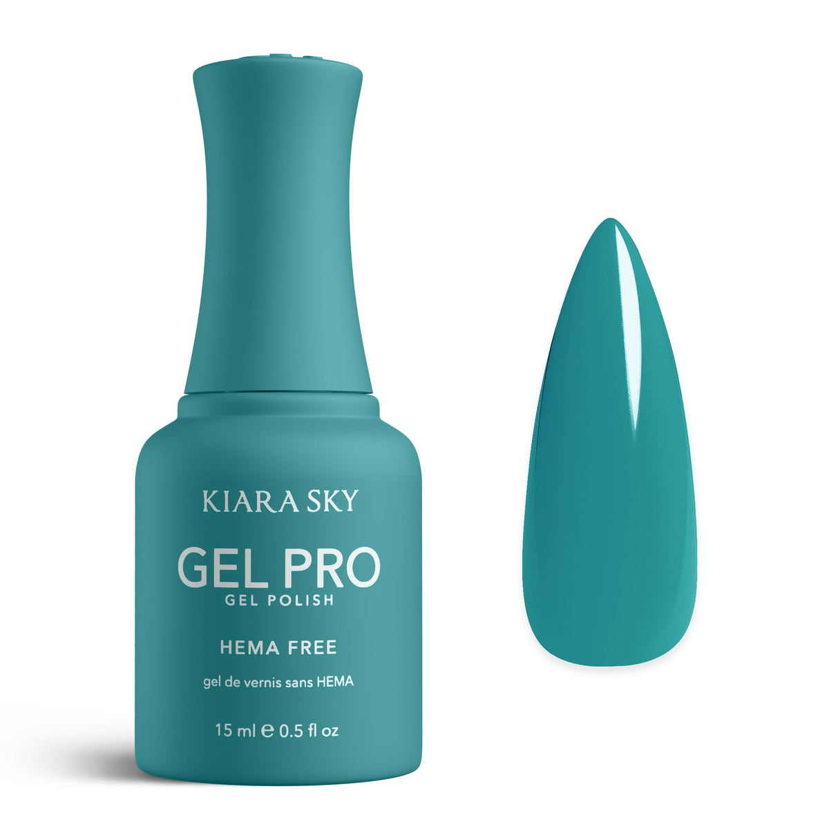 KIARA SKY Gel Pro HEMA-Free Gel Nail Polish | Full Coverage, 28+ Day Wear, Self-Leveling, UV/LED Soak-Off, 0.5 fl oz | In My Teals #076