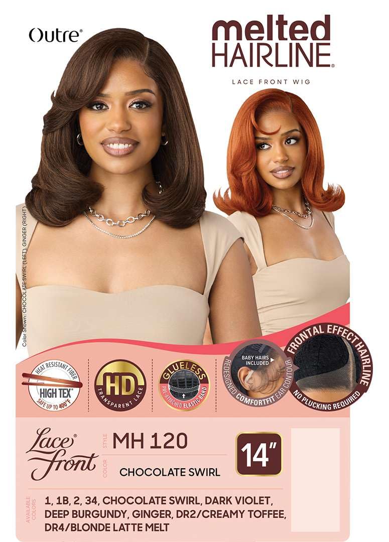 Outre Lace Front Wig - Melted Hairline - MH 120 (JET BLACK 1)