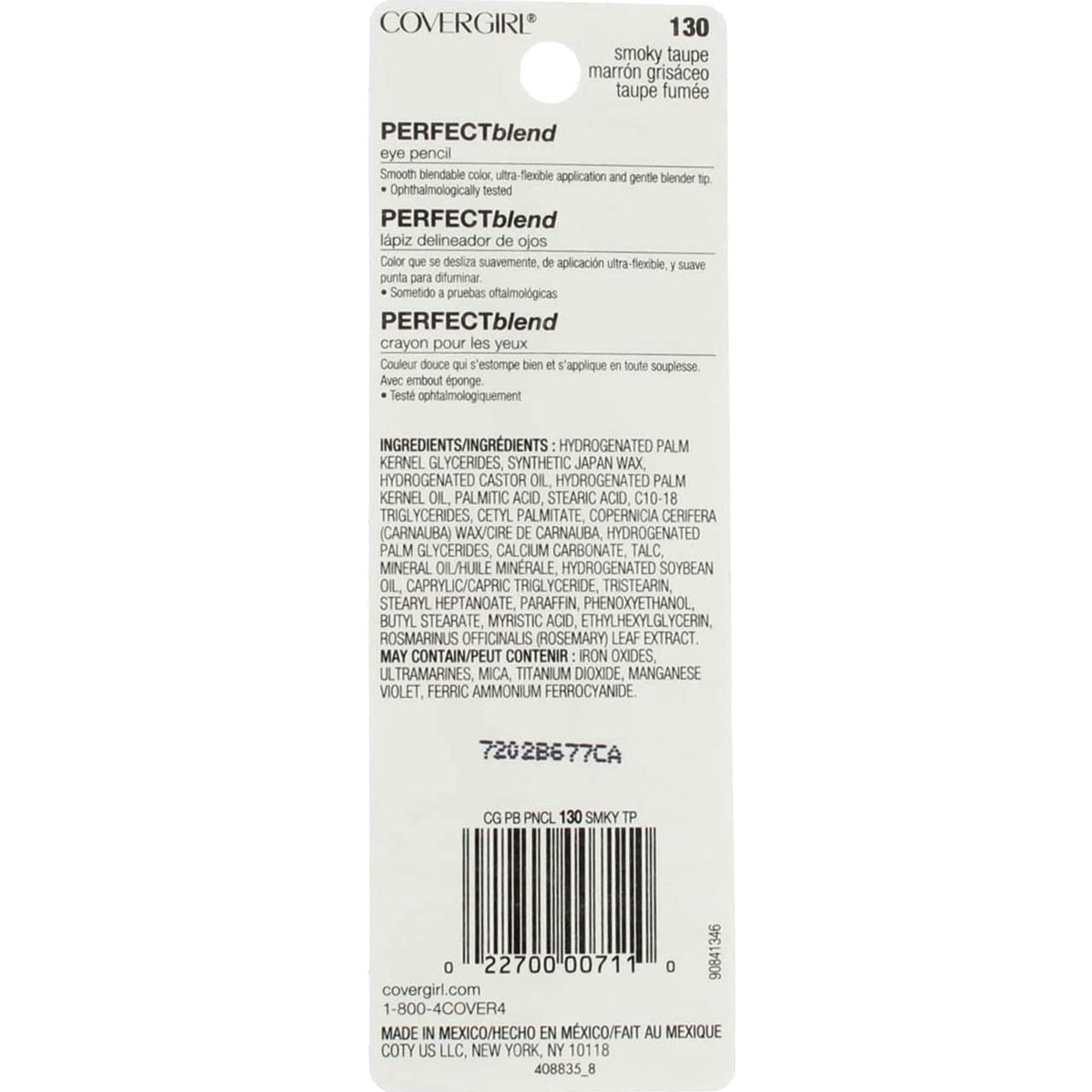 Covergirl Perfect Blend Eyeliner Pencil, Smoky Taupe, (Pack of 8)