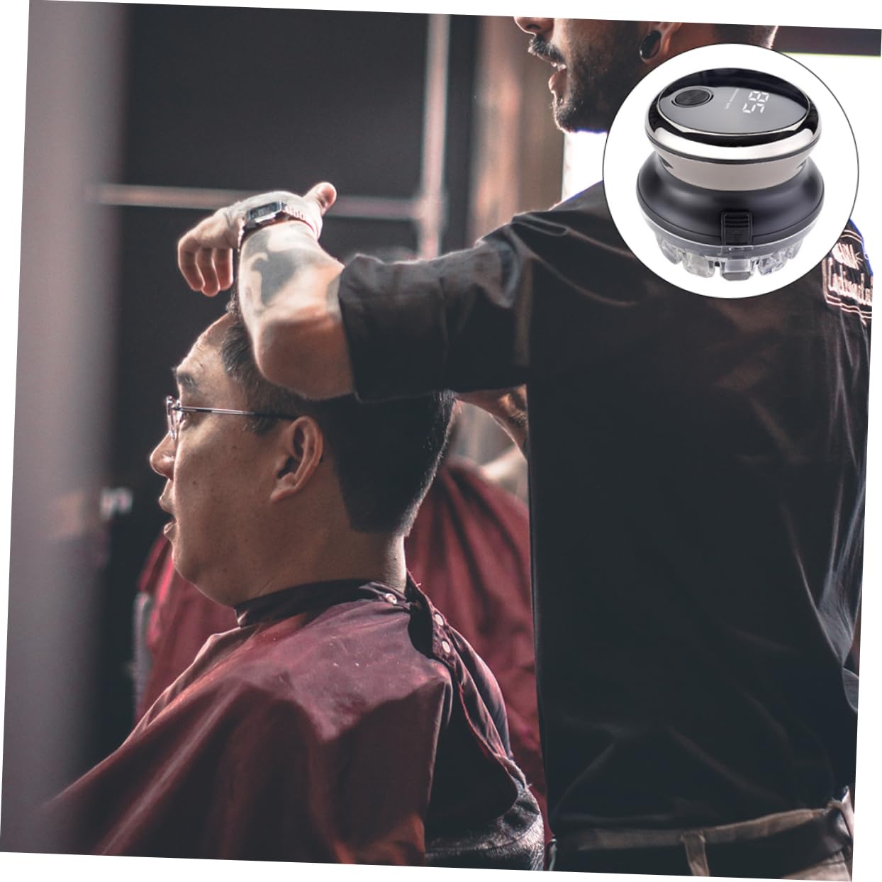 Housoutil 1set Professional Hair Clipper Hair Trimmer LCD Display Fast Smooth Cutting for Home Hairdressing Easy to Clean Maintain Beauty and Personal Care Housoutil