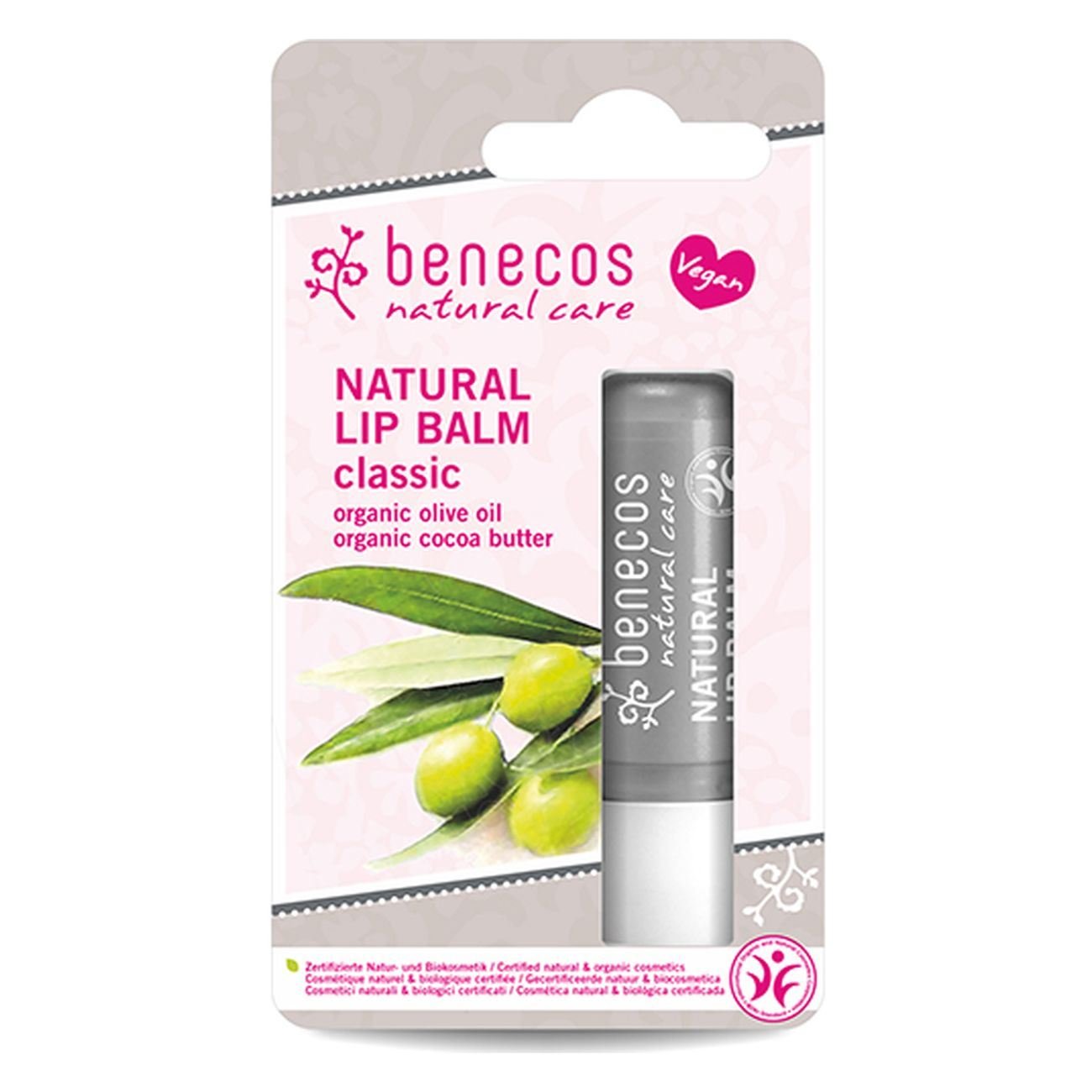 2 x Benecos Natural Lip Balm Classic 4.8g Beauty and Personal Care benecos