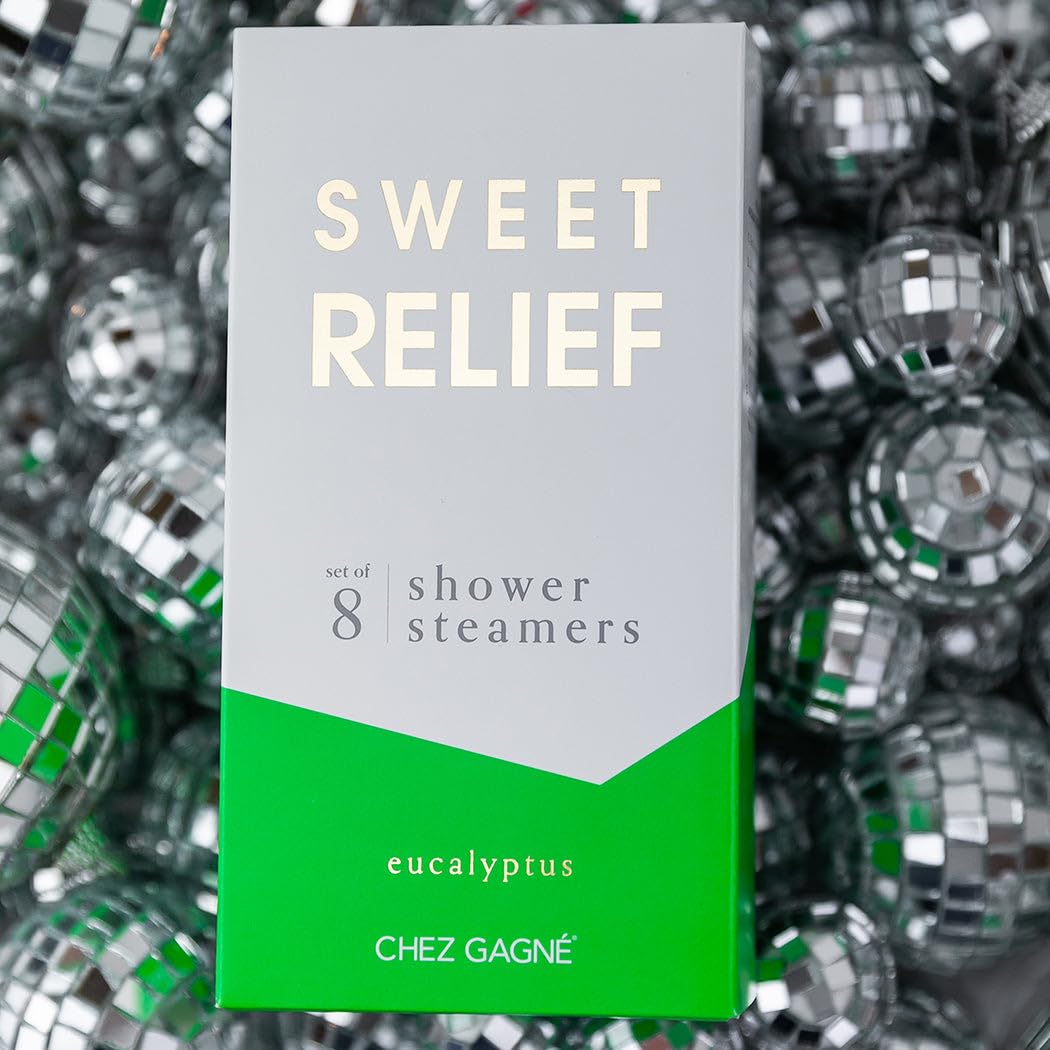 Aromatherapy Shower Steamers - Sweet Relief - Eucalyptus, Set of 8 - Vegan, Cruelty-Free, Made in USA - Paraben, Sulfate & Phthalate-Free - Stress Beauty and Personal Care Chez Gagné