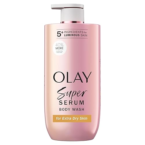 Olay Super Serum Body Wash for Extra Dry Skin, 24hr Long Lasting Hydration, 5+ Ingredient Complex for Bright Even Firm Luminous Skin, 28 fl oz Beauty & Personal Care Olay