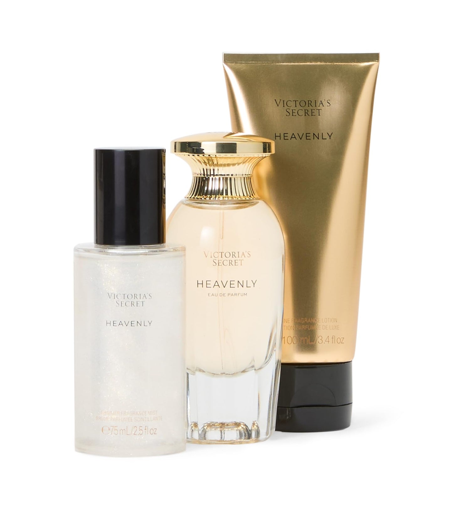 Victoria's Secret Heavenly 3 Piece Luxe Fragrance Gift Set: 1.7 oz. Eau de Parfum, Travel Lotion, & Candle Beauty & Personal Care Victoria's Secret