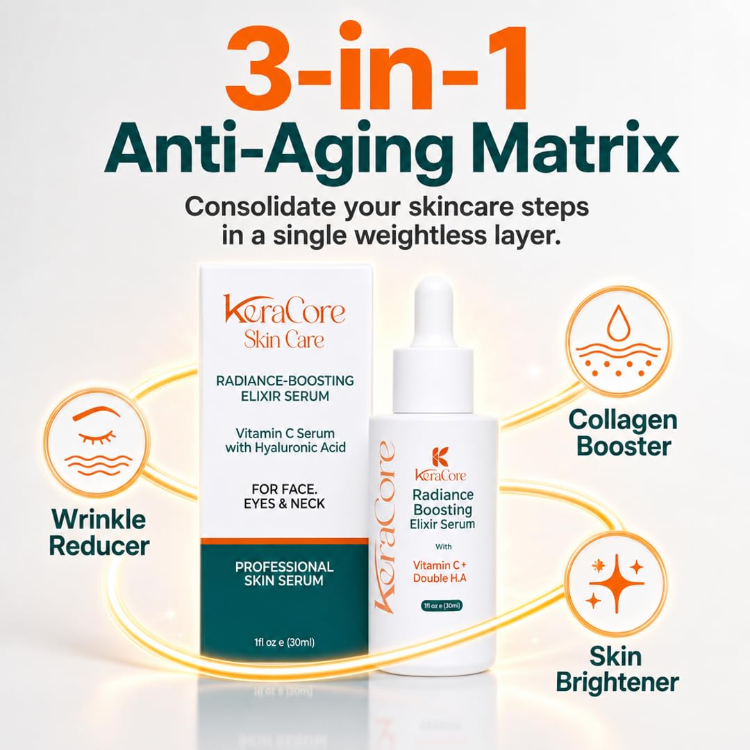 KeraCore Anti-Aging Vitamin C Face Serum, Hydrating Skin Brightener
