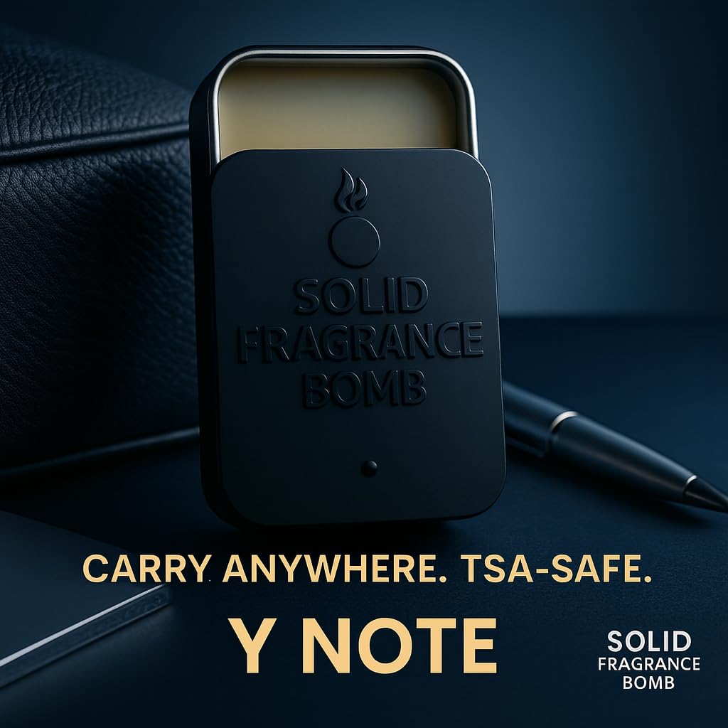 Solid Fragrance Bomb - Premium All-Natural Solid Cologne for Men & Women | Long-Lasting, TSA-Safe, Alcohol-Free, Halal, Handmade Travel Fragrance Balm Beauty & Personal Care Solid Fragrance Bomb