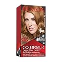 Revlon Permanent Hair Color, Permanent Hair Dye, Colorsilk with 100% Gray Coverage, Ammonia-Free, Keratin and Amino Acids, 57 Lightest Golden Brown Beauty & Personal Care REVLON