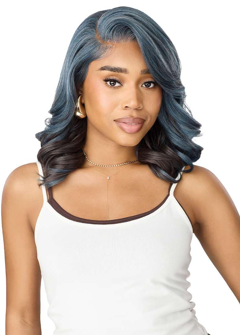 Outre Lace Front Wig - Perfect Hair Line 13X6 Lace Frontal - OnVybes - OnVybe 16 (OFF BLACK 1B)