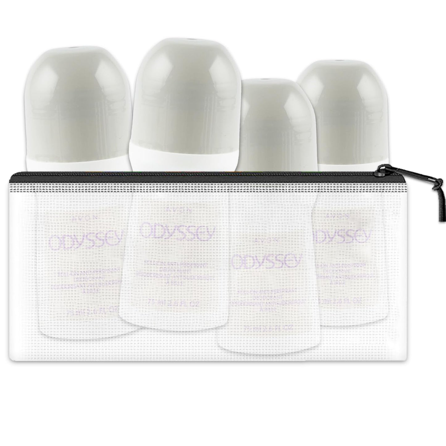 Graydon Hall Avon Odyssey Deodorant - 4 Pack of Odyssey Anti-Perspirant Deodorant 2.6 Oz, Bundle with Travel Case - Travel Size Deodorant for Women Beauty and Personal Care Graydon Hall