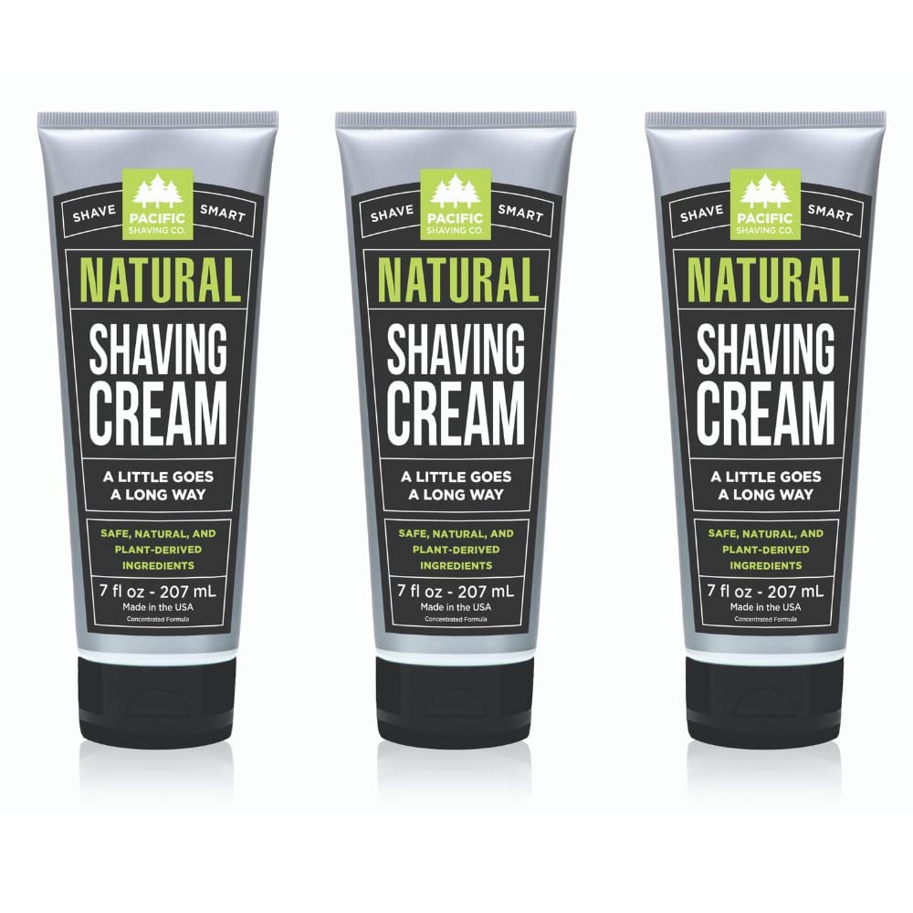 Pacific Shaving Company Natural Shaving Cream - Shea Butter + Vitamin E Shave Cream for Hydrated Sensitive Skin - Clean Formula for a Smooth… Beauty & Personal Care Pacific Shaving Company