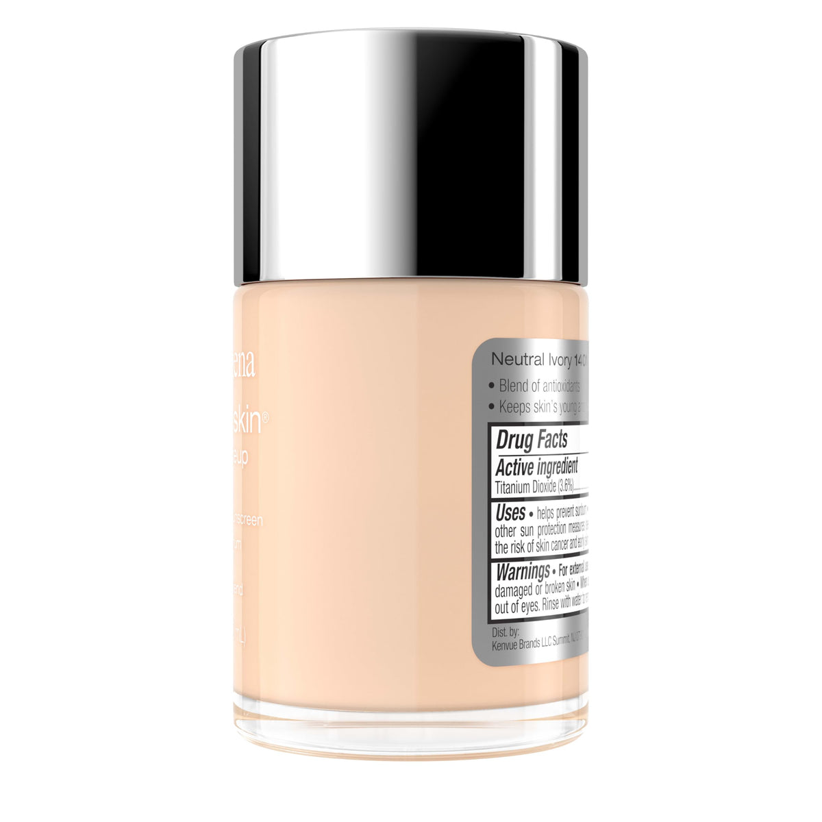 Neutrogena Healthy Skin Liquid Foundation Makeup Broad Spectrum SPF 20 Sunscreen, Medium Coverage, Vit B5, Antioxidants, All Day Wear, Neutral Ivory Beauty & Personal Care Neutrogena