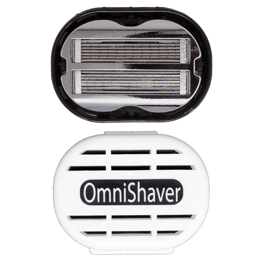 Premium Omnishaver with White Travel Case - The Fastest Way to Shave Head, Legs, Arms, Body - an Alternative to Disposable Shaving Razors Self Cleans Beauty and Personal Care OmniShaver