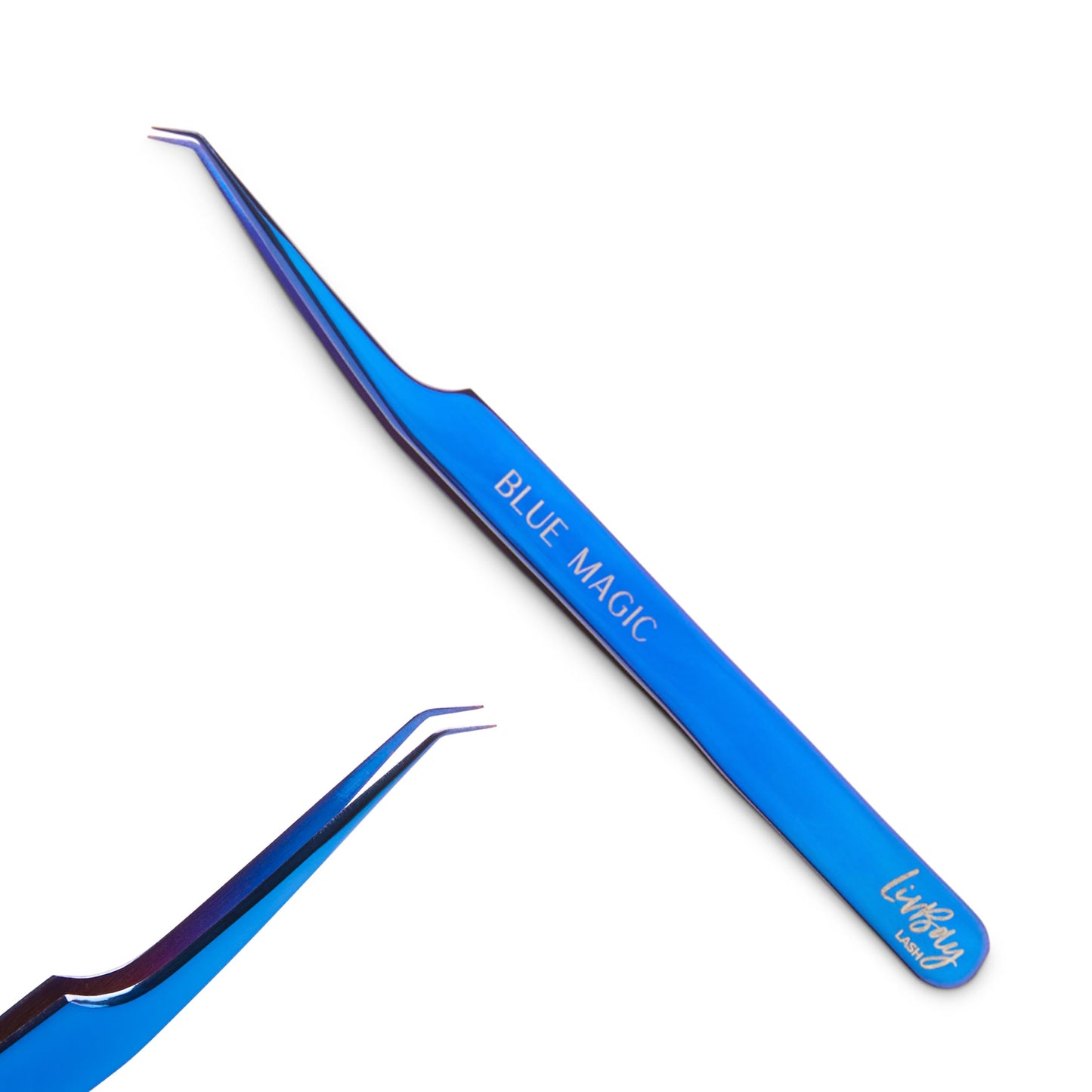 LivBay Lash Blue Magic Volume Lash Extension Tweezers, Stainless Steel Curved Tip Eyelash Extension Applicator Tool for Volume, Mega Volume & Classic Beauty and Personal Care LIVBAY