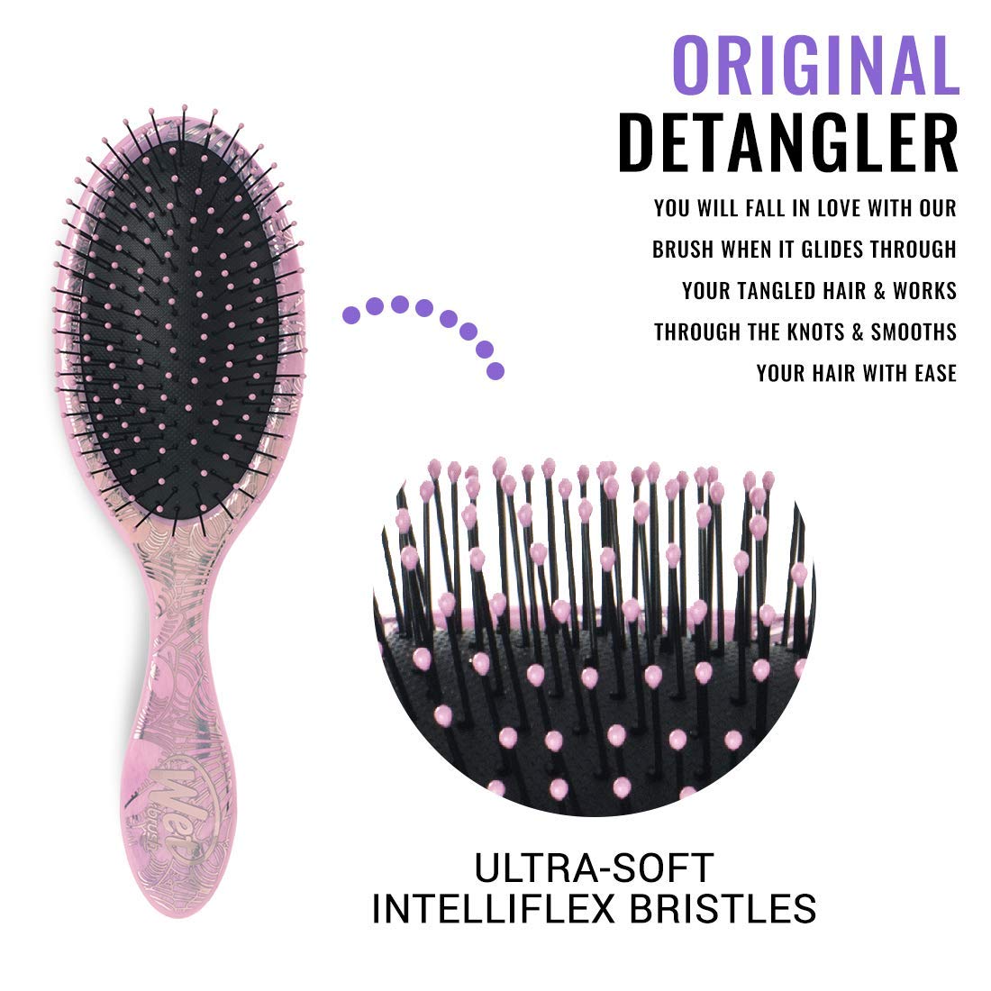 Wet Brush Hair Brush Original Detangler with Ultra-Soft Bristles Hair Brush for Women, Men & Kids, Minimize Hair Breakage, Split-Ends and Pain- Sea