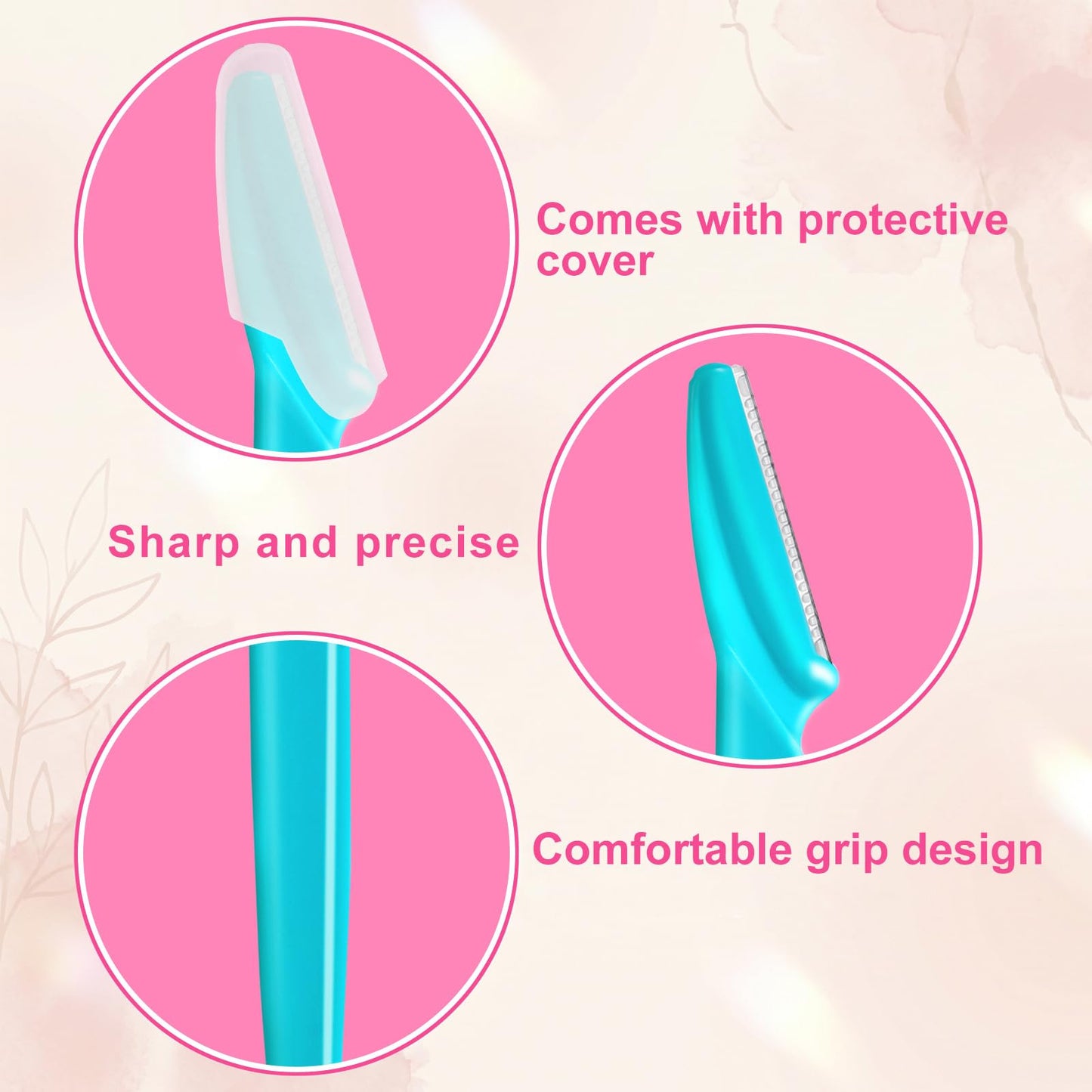 HFATMOS Eyebrow Razor, Face Razors for Women Men Multipurpose Exfoliating Face Shaver Facial Hair Removal Tools Eyebrow Trimmer with Protective Cover Beauty and Personal Care HFATMOS