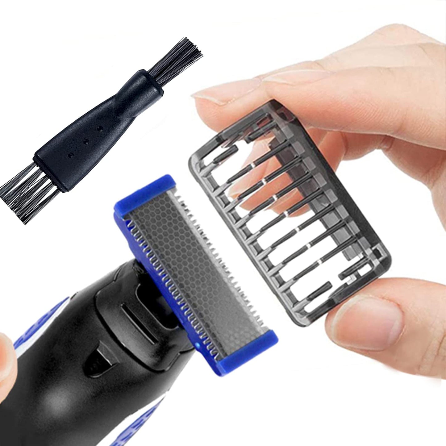 4PCS Shaver Replacement Head Compatible with Micro Touches Solo Trimmer Replacement Blades Solo Razor Blades (4PCS+2 Brushes) Beauty and Personal Care INVODA
