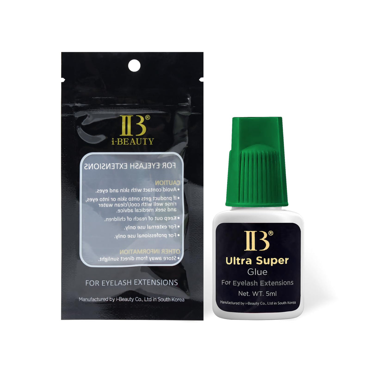 Lava Lash 1 PCS Eyelash Extensions Ibeauty Ultra Super Glue 5ml, Semi-Permanent Eyelash Extension Glue, 1-2 Sec Drying Time, Keep 5-6 Weeks