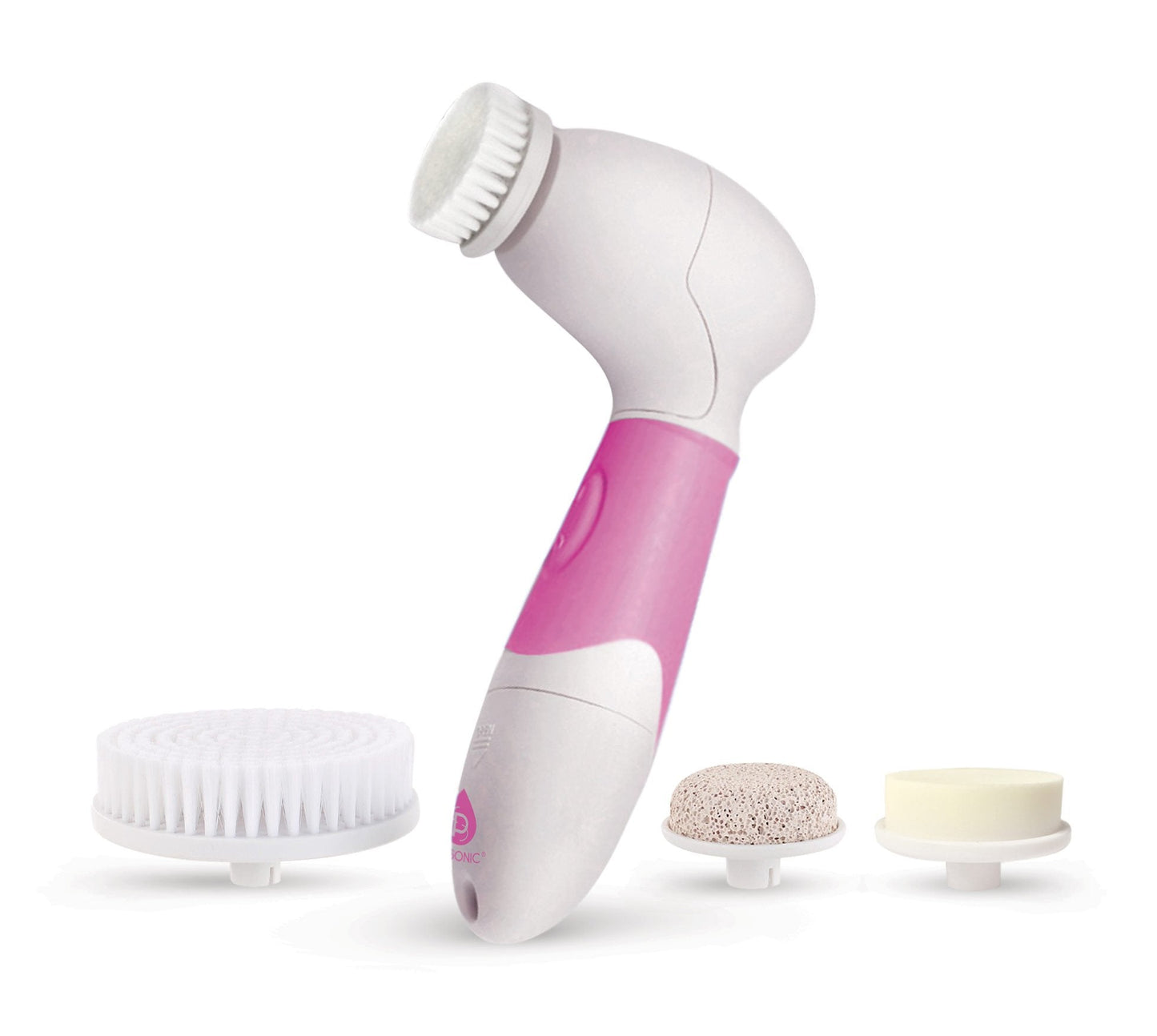 Pursonic Advanced Facial and Body Cleansing Brush, Includes Facial Brush, Body Brush, Pumice Stone and Sponge Brush (Pink) Beauty and Personal Care Pursonic