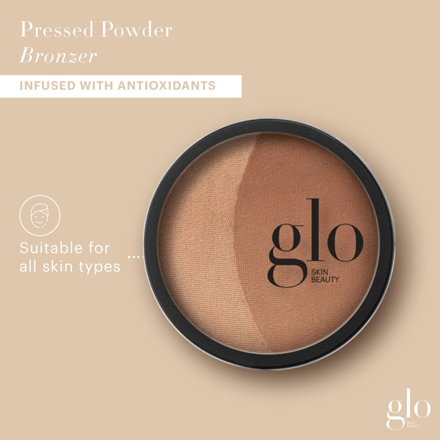 Glo Skin Beauty Bronze - Natural Mineral Pressed Powder Bronzer for Face for a Sun-Kissed Glow, Lightweight Makeup Infused with Antioxidants Beauty & Personal Care Glo Skin Beauty