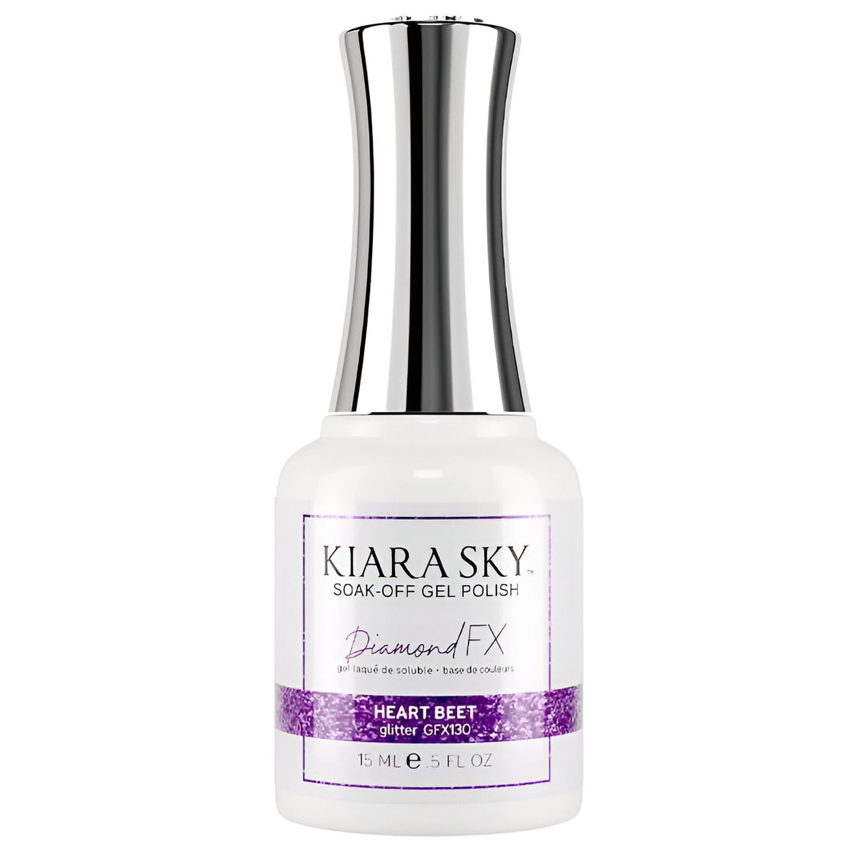 KIARA SKY Soak Off Gel Nail Polish DIAMOND FX 0.5 fl oz, HEART BEET (GFX130)