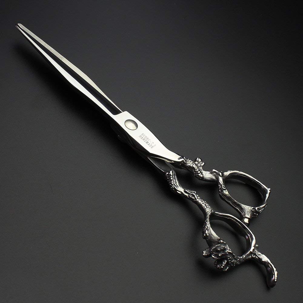 7" 7.5" 8"9" Professional Hairdressing Scissors Barber Salon Hair Cutting Dragon Shears (Large). (7 inch-A)
