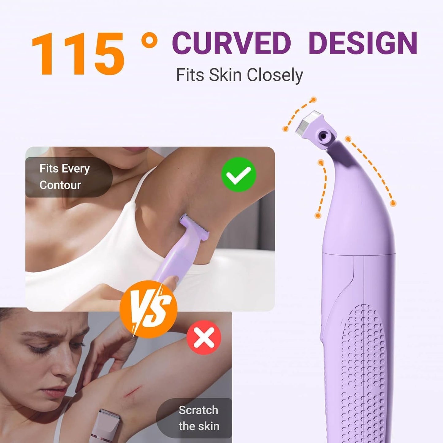 Electric Razors for Women, 3-in-1 Painless Electric Shaver for Women for Legs, Underarm face & Bikini, Pubic Hair Trimmer, Waterproof Bikini Trimmer Beauty and Personal Care unimiko
