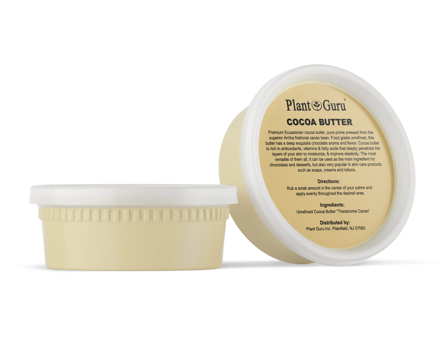 Plant Guru Raw Cocoa Butter 8 oz. 100% Pure Natural Unrefined FOOD GRADE Arriba Nacional Cacao Bean, Great For Chocolate Making, Soap, Lip Balm Beauty & Personal Care Plant Guru