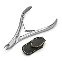 GERMANIKURE Standard Professional Cuticle Trimmer - 1/2 Half Jaw Nipper - Ethically Made in Germany - FINOX Stainless Steel Sharp Cuticle Remover Beauty & Personal Care GERmanikure