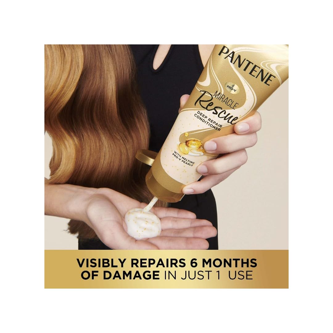 Miracle Bond Repair Keratin + Vitamin E Shampoo and Miracle Rescue Deep Repair Conditioner Dual Pack Beauty & Personal Care Pantene