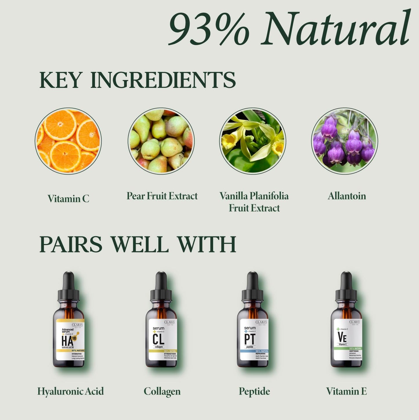 CLARA'S NEW YORK | Brightening Vitamin C Moisturizer Face Cream | with Hyaluronic Acid | Acne Scars Dark Spots Reduce Fine Lines, Healthy Glowing Skin Beauty & Personal Care CLARA'S NEW YORK