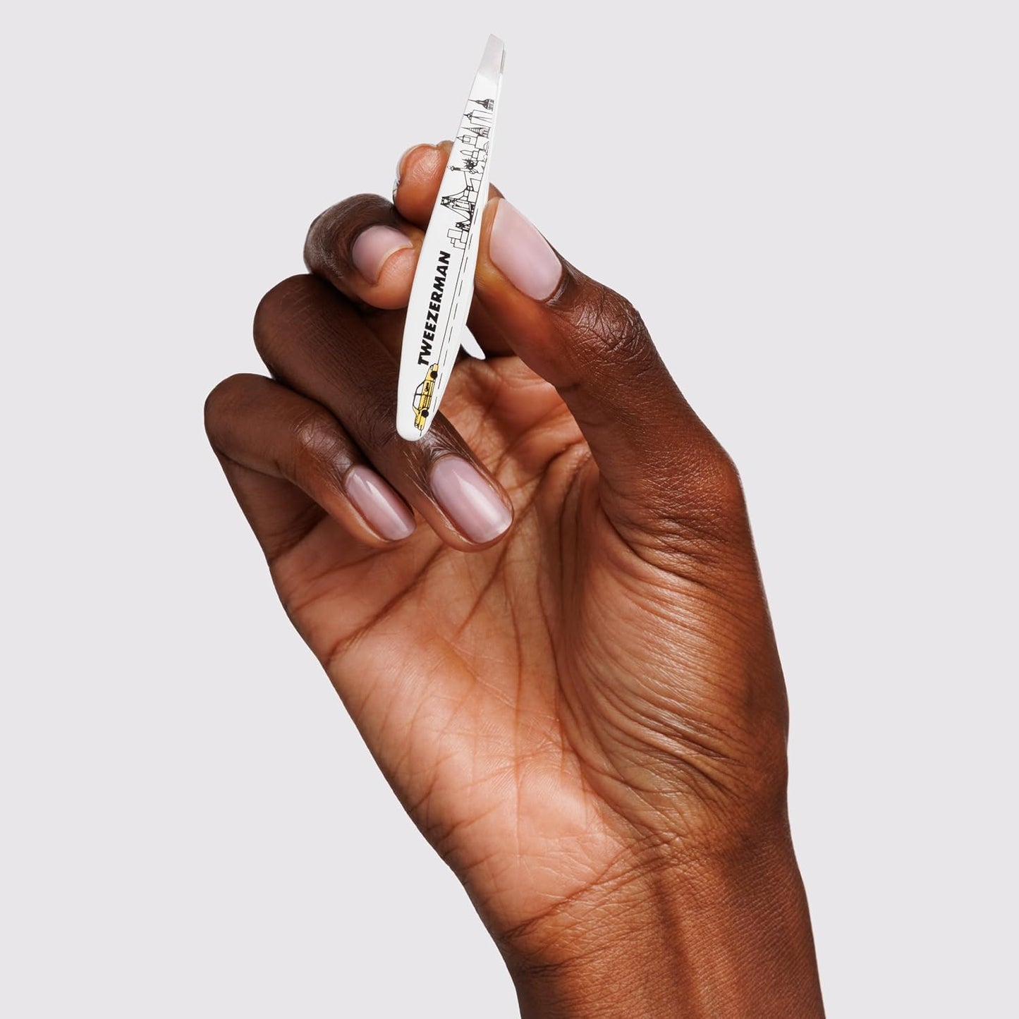 Tweezerman NYC Mini Slant Tweezer - For Eyebrows, Travel, Facial Hair Beauty and Personal Care Tweezerman