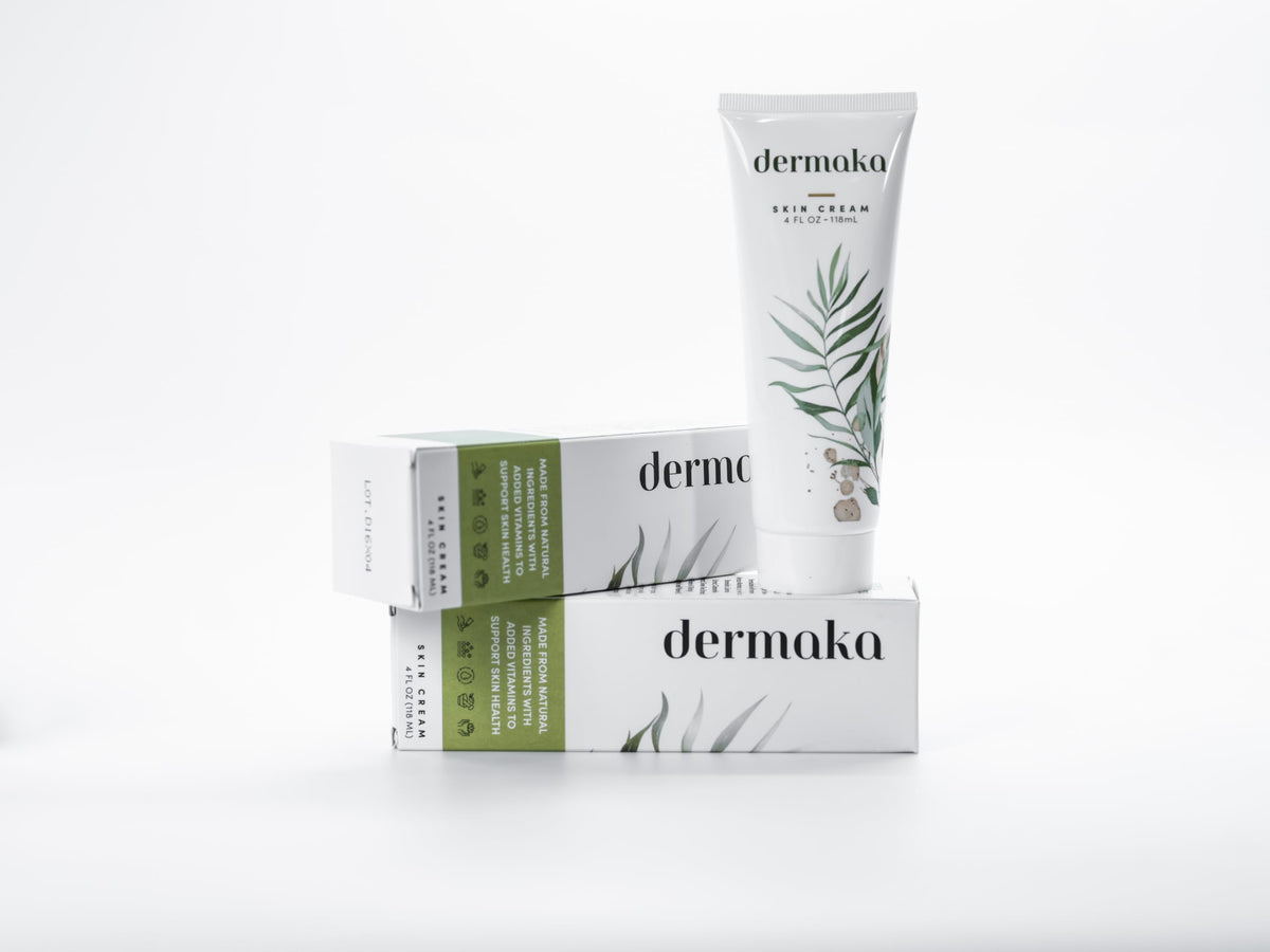 Dermaka Skin Cream 4oz Tube, 2 Pack, Arnica Moisturizer with Vitamins A & E
