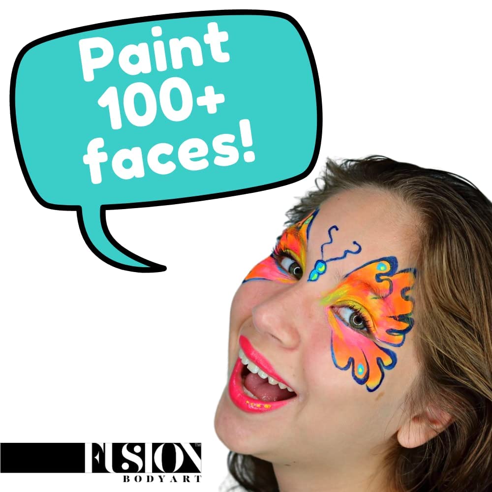 Fusion Body Art Pro Face Paint | Pearl Peacock Magic (25gm), Professional Quality Water Activated Shimmery Face & Body Paint Supplies Single Metallic Beauty & Personal Care FUSION BODY ART
