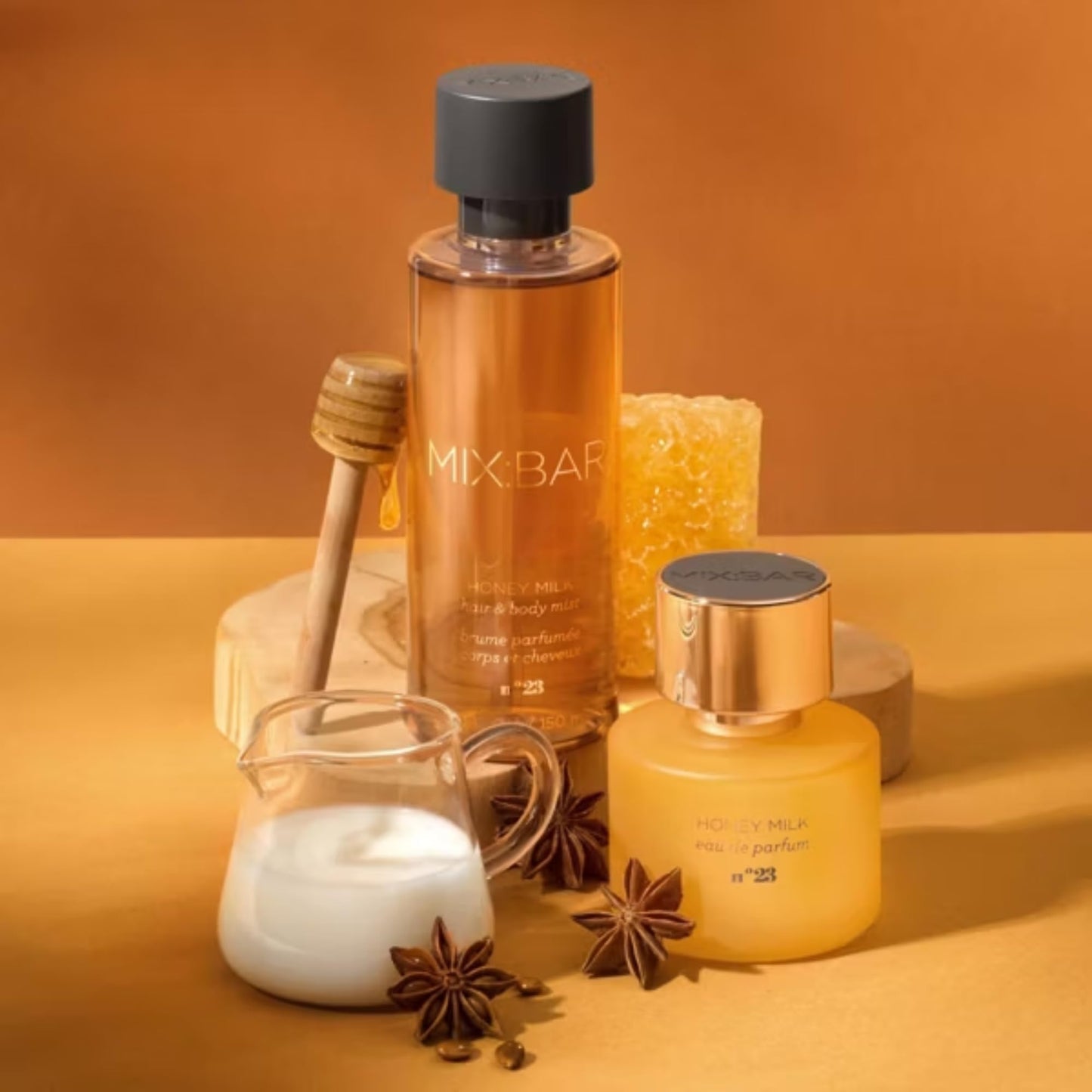 MIX:BAR Honey Milk Hair + Body Mist, Fragrance Bedroom Linen Spray - Notes of Notes of Honey, Vanilla, Sweet Cream, Almond Blossom, 5oz Beauty & Personal Care MIX:BAR