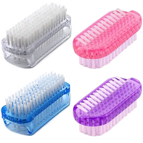 Xjinmin Nail Brush Two Sided Fingernail Scrub Brush Hand Cleaning Brushes Soft Stiff Bristles Nails Toes scrubber for Men Women Kids,4 PCS Beauty & Personal Care Xjinmin