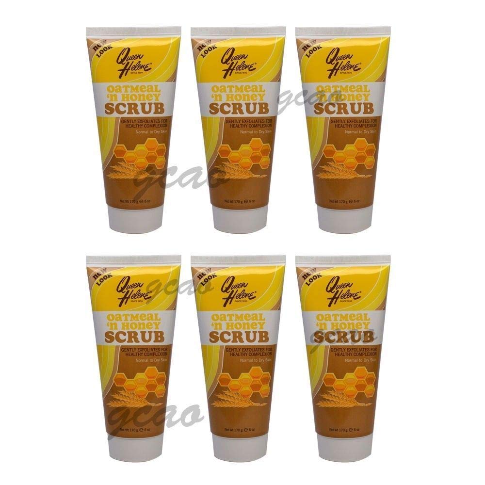 Queen Helene Oatmeal N Honey Facial Scrub 6oz. Tube (6 Pack) Beauty & Personal Care Queen Helene
