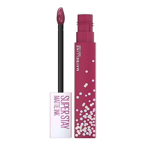 MAYBELLINE New York Super Stay Matte Ink Liquid Lipstick, Transfer Proof, Long Lasting, Limited Edition Birthday Cake Scented Shades, Party Goer, 0.17 Beauty & Personal Care MAYBELLINE