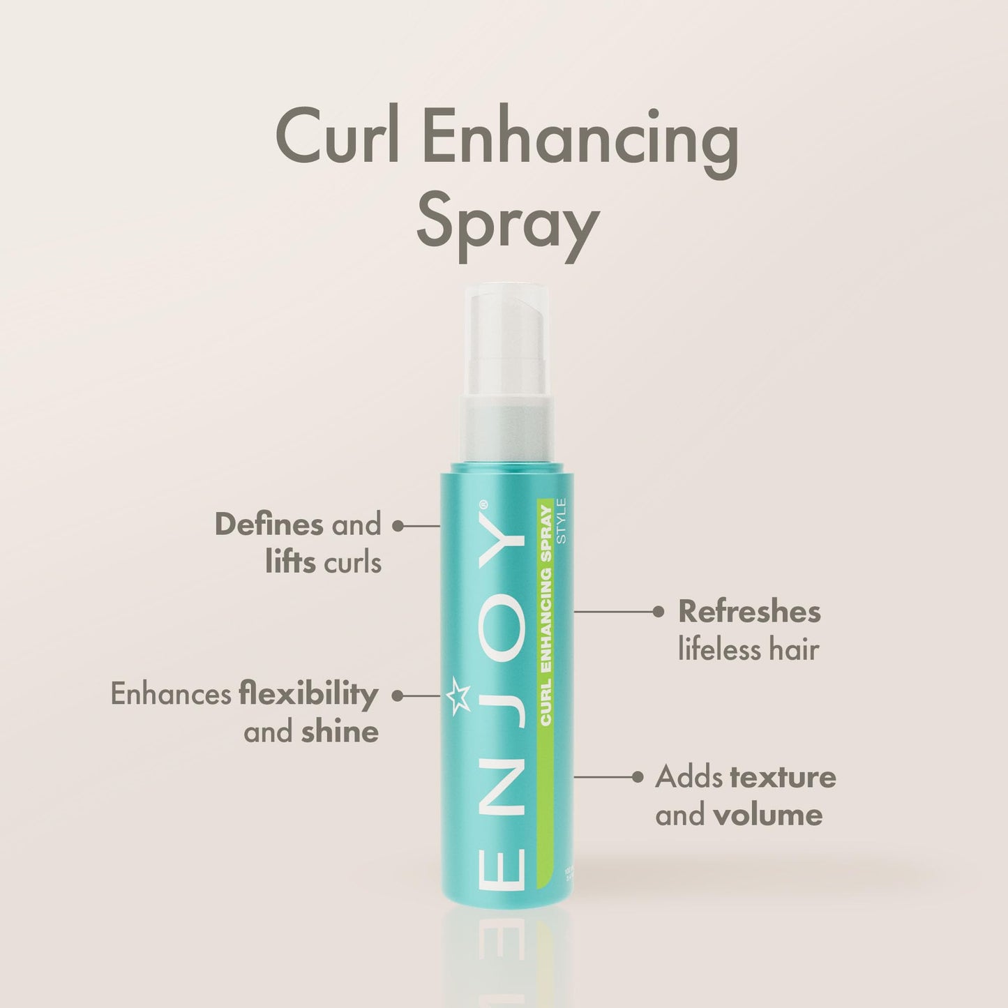 Enjoy Curl Enhancing Spray, 3.4 Ounce - Curl Spray for Curly Hair, Boosts Volume & Adds Shine, Defines Waves & Curls, PH Balanced & Sulfate-Free Beauty & Personal Care Enjoy