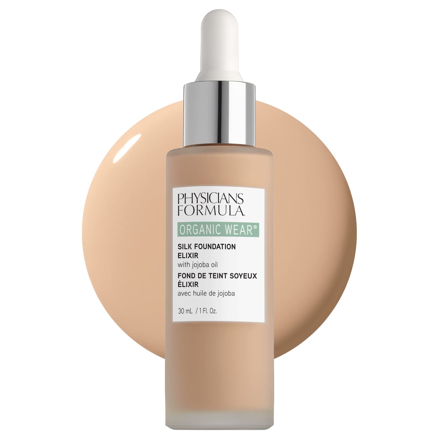 Physicians Formula Organic Wear All Natural Liquid Foundation Elixir Fair-to-Light, Full Coverage | Dermatologist Tested, Clinicially Tested Beauty & Personal Care Physicians Formula