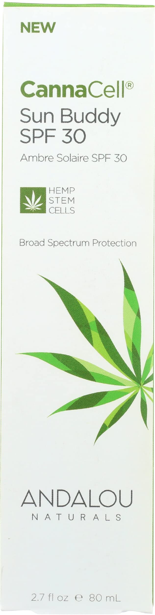 Andalou Naturals Face Sunscreen, CannaCell Sun Buddy SPF 30 with Hemp Stem Cells, Moisturizing Facial Lotion, Broad Spectrum Protection with Non-Nano Beauty & Personal Care Andalou Naturals