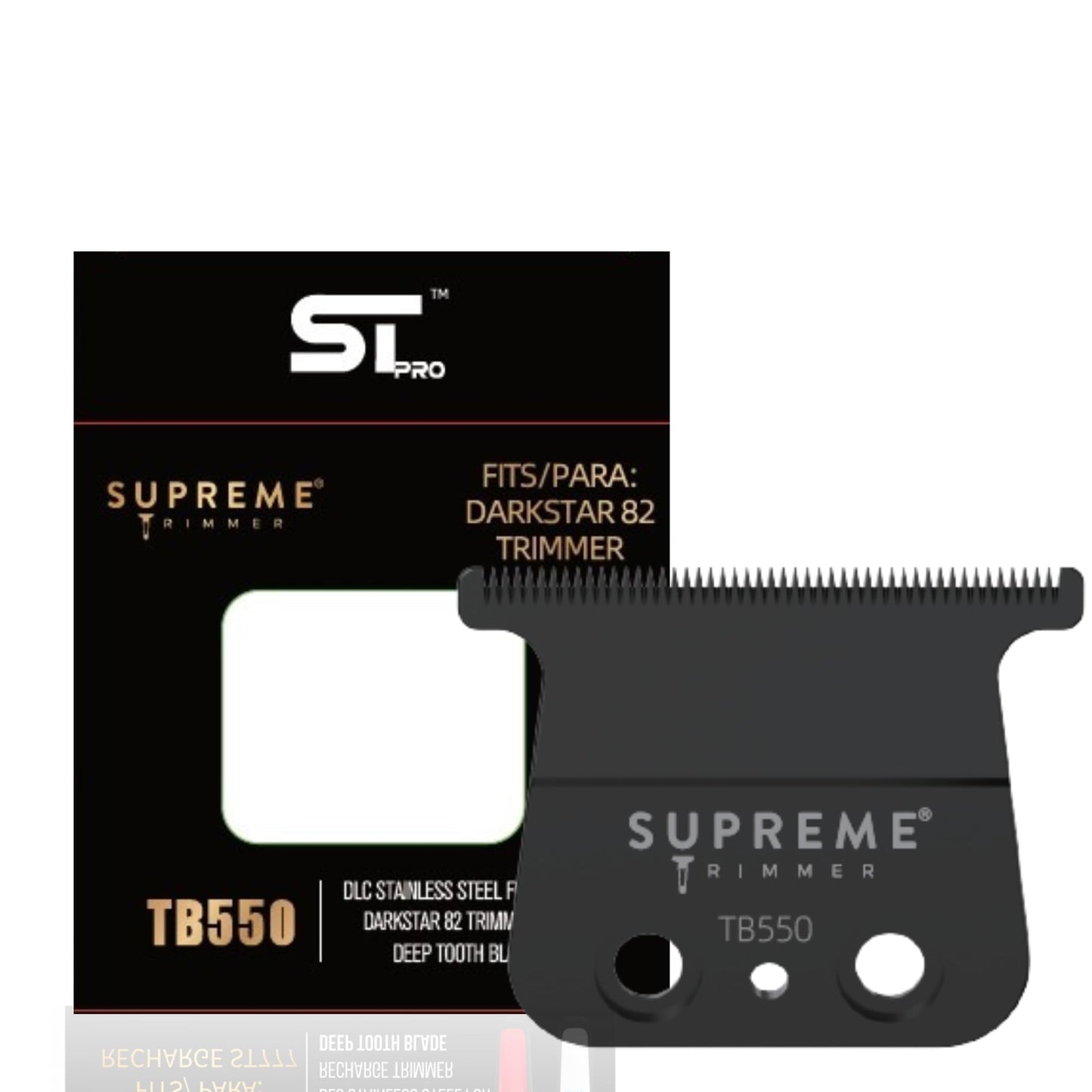 Supreme Trimmer Replacement Deep Tooth T-Blade TB550 - 0 Gap Adjustable, DLC Coated Stainless Steel Trimmer Blade for Darkstar Trimmers Beauty and Personal Care Supreme Trimmer